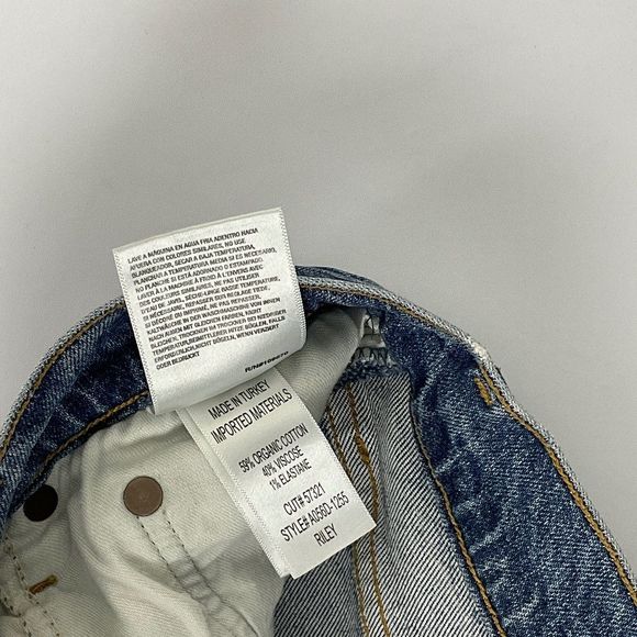 Agolde Blue Straight Leg Women's Jeans - Picture 10 of 11